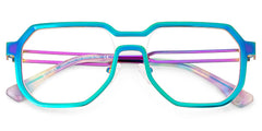Men's Geometric Glasses in an Iridescent Color