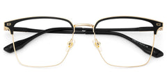 Dawson Black Rectangle Prescription Glasses | Zeelool