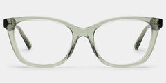 Cassia Clear Green Rectangle Acetate Glasses Frames | ZEELOOL