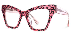 Designer Ansyah Cat Eye Pink Leopard Print Frame Glasses