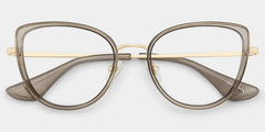 Celine Gray Cat-eye Glasses with Glitter Frames | ZEELOOL