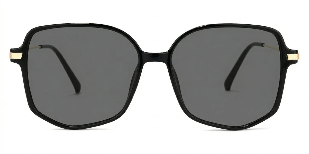Payton Geometric Black Frame Glasses | Zeelool Optical