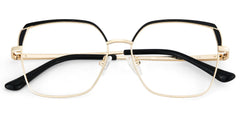 Shayla Metal Square Black Frame Glasses | Zeelool