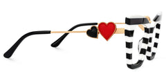 Cagle Designer Eyeglasses in Cateye Clear Frame