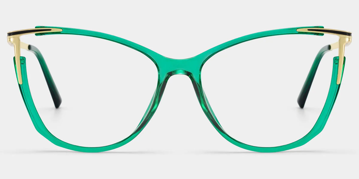 Cateye Yomary Green Eyeglasses and Glasses Frames Deals