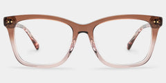 Layla Brown Flower Square Eyeglass Frames | ZEELOOL