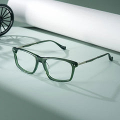 Cozy Green Frame Glasses with Rectangle Frame Online | ZEELOOL