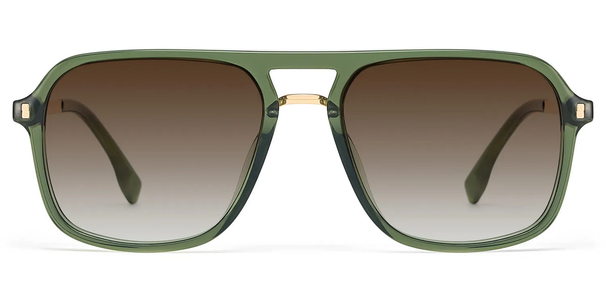 Aviator Kilworth Green Glasses deals -Zeelool Glasses