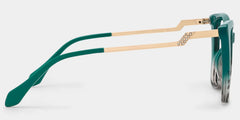 Awilda Cateye Green Eyeglasses with Two-Tone Frames