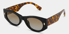 Reina black Frame Polarized Sunglasses with geometric Style Online | ZEELOOL