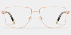 Geometric pattern Eyeglasses- Felicity Metal Frame Glasses