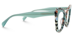 Dunkley Designer Eyeglasses in Cateye Green Frame