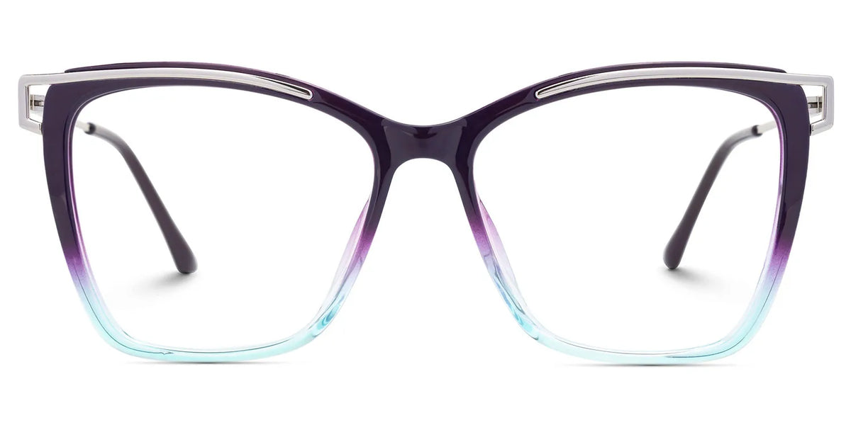 Square Krystle Purple-Blue Eyeglasses deals -Zeelool