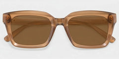 Marley Transparent Beige Rectangle Glasses for Ladies | ZEELOOL