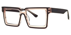 Cyberpunk Style Milian Brown-Black Frame Eyeglasses