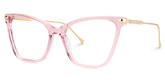 Hilary Butterfly Light Pink Transparent Eyeglasses