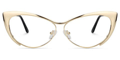 Ellen Cateye Gold Metal Frame Glasses for Women