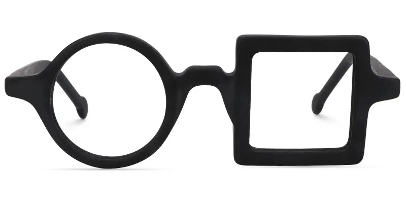Paola Asymmetric Black Frame Eyeglasses