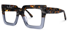 Brandon Square Gray Glasses with Two-Tone Frames