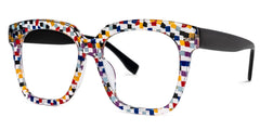 Xion Square Colorful-Point Eyeglasses | Zeelool Optical