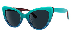 Claudette Cat Eye Blue-Green Sunglasses | Zeelool Glasses