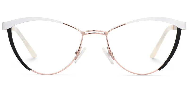 Sydney Cat Eye White Frame Glasses | Zeelool Optical