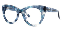 Starry Cateye Blue Frame Glasses | Zeelool Optical