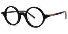Otto Round Black Glasses Eyeglasses and Acetate Frames