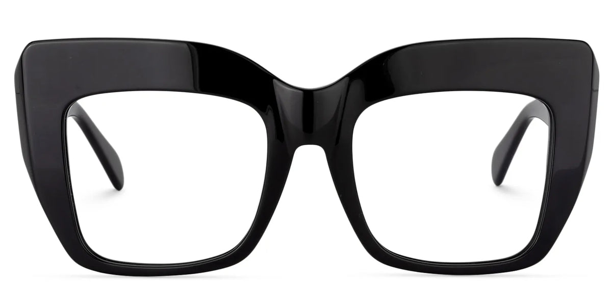 Charmaine Cateye Black Eyeglasses & Wide Frames