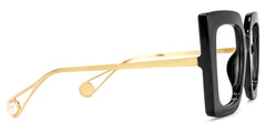 Qatar Square Black Eyeglasses and Wide Frames