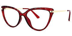 Lucas Cateye Red Eyeglasses with TR90 Frame