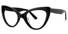 Claudette Cat Eye Pure Black Frame Glasses | Zeelool