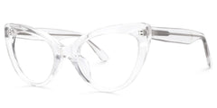 Claudette Cat Eye Clear Transparent Frame Glasses