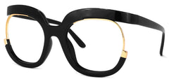 Darice Thick Round Black Frame Glasses | Zeelool