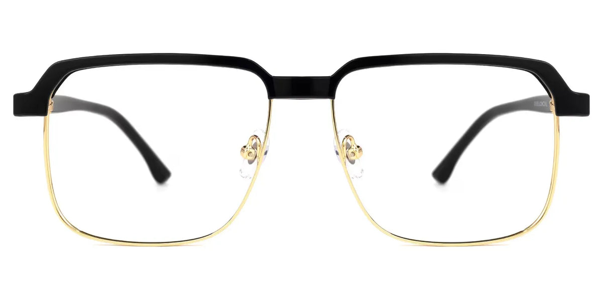 Cherron Browline Black-Gold Glasses | Zeelool Glasses