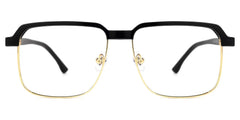 Cherron Browline Black-Gold Glasses | Zeelool Glasses