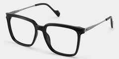 Thin Black Frame Glasses With Square Shape