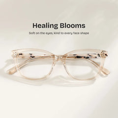 Cassia Art Beige Rectangle Glasses Frames for Women | ZEELOOL