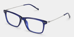 Eleanor Blue Full Rim Rectangle Eyeglasses in TR90 Metrial | ZEELOOL