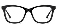 Large Rectangle Eyeglasses With Woven Metal Temples