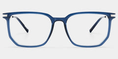 Michelle Blue Full Rim Rectangle Eyeglasses with 尾-Titanium Arms | ZEELOOL