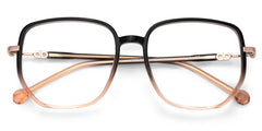 Joana Black and Beige Glasses in Geometric Wide Frame Design