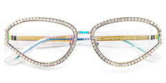 Ladies's Cat Eye Glasses With Shiny Diamonds