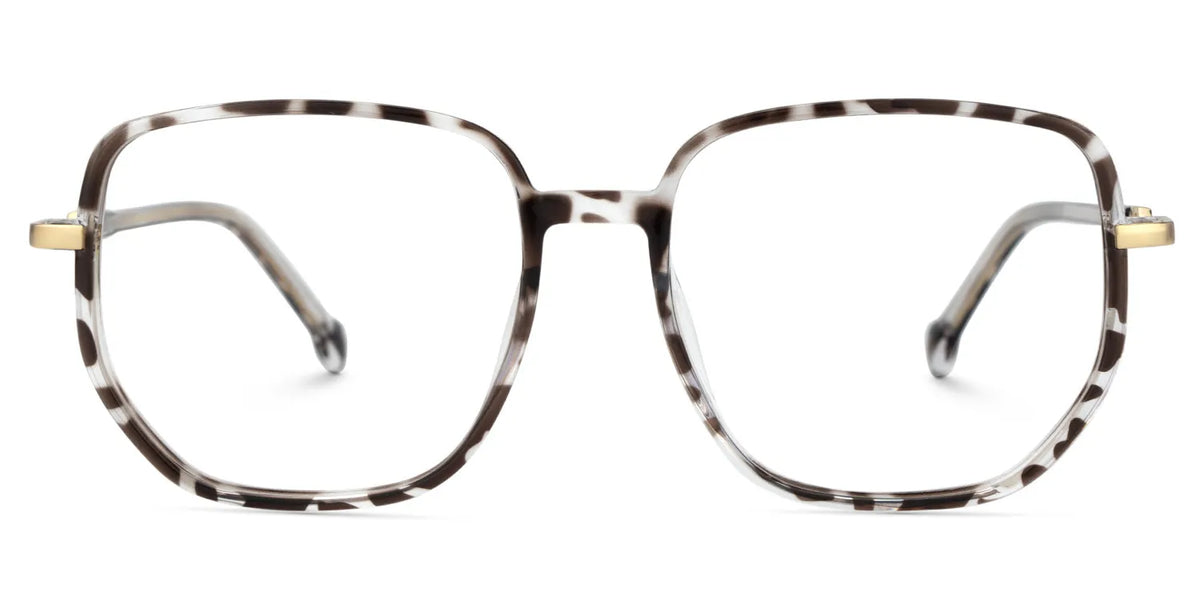 Brown Tortoise Glasses With Geometric Shape
