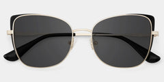 Tessa Black Gold Frame Glasses with Cat eye Frame Online | ZEELOOL