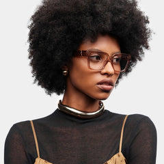 Caius Beige Frame Glasses with Square Frame Online | ZEELOOL