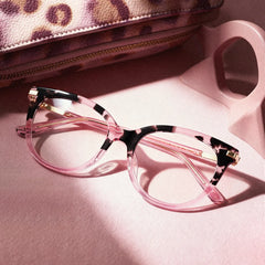 Round Pink Tortoise Glasses