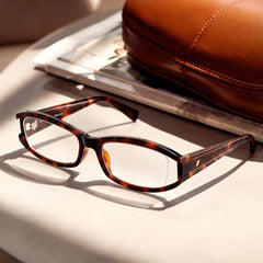 Willow Brown Tortoise Rectangle Glasses for Women | ZEELOOL