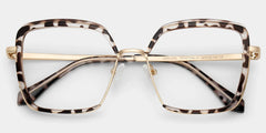 Cordaro Square Clear Tortoise Shell Glasses with Nose Pads