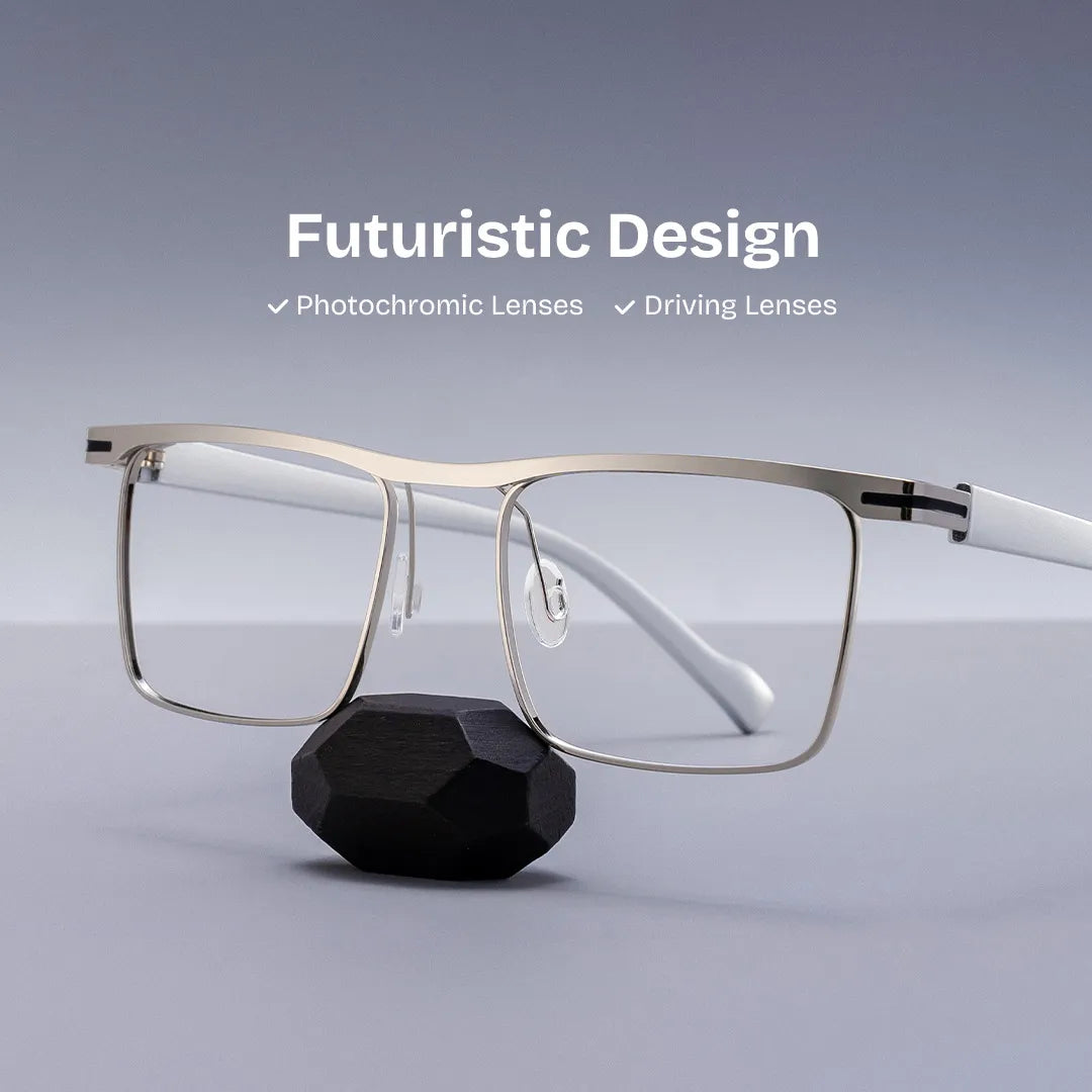 Vintage Metal Glasses With Browline Shape